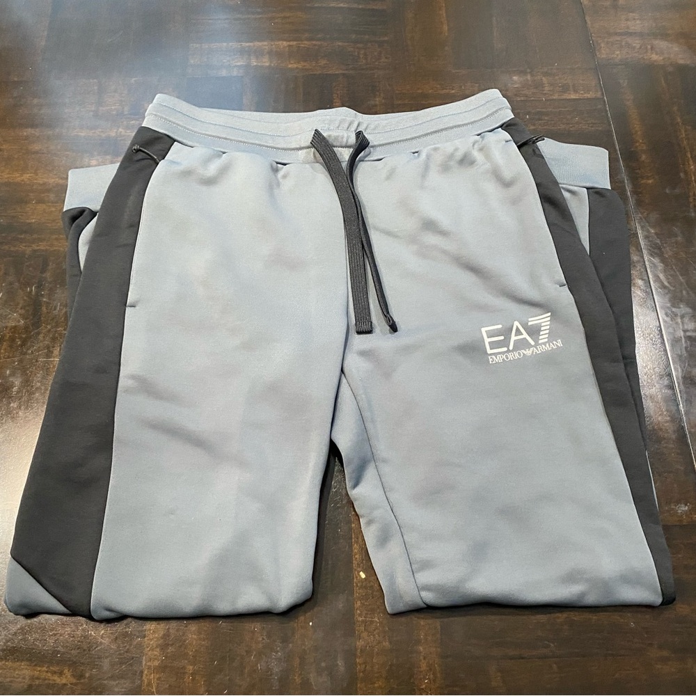 EA7 Emporio Armani Gray Sweatpants Size S - Picture 2 of 11